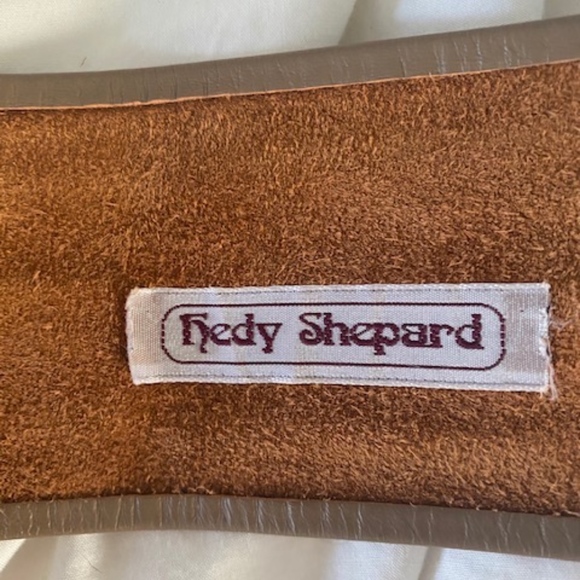 Vintage Hedy Shepard 80\'s Leather and Shell Belt